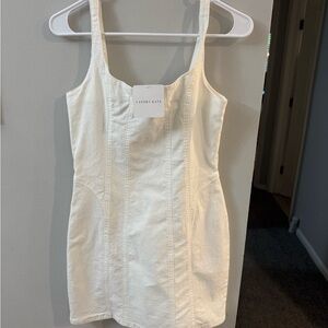 White Denim mini dress